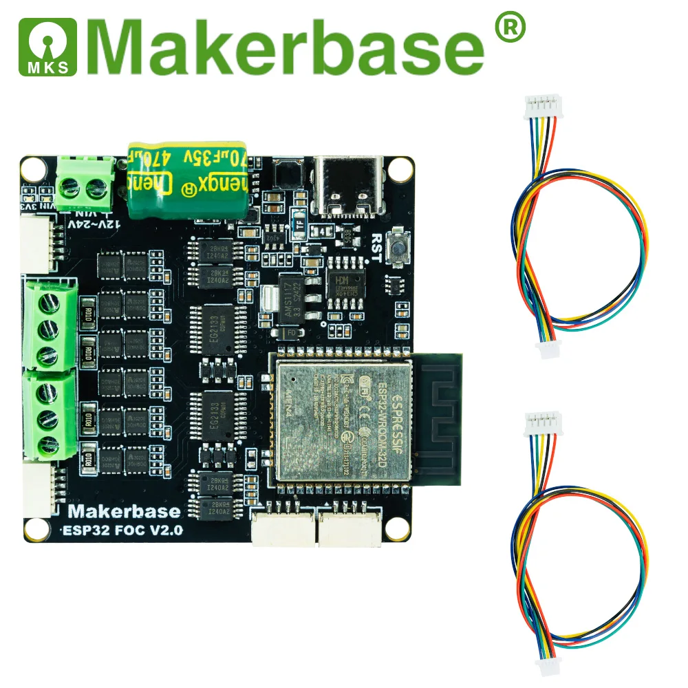 Makerbase ESP32 DUAL SimpleFOC Shield For BLDC Brushless Servo Foc Dual-Motor Controller High Power - 4