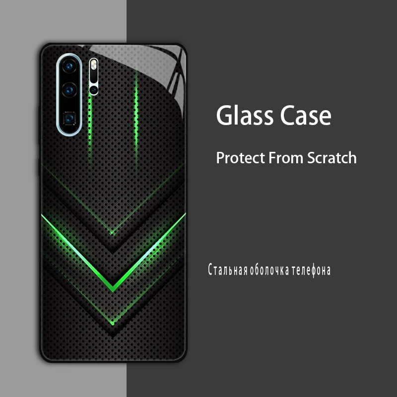 Luxury Tempered Glass Marble Painted Protective Case