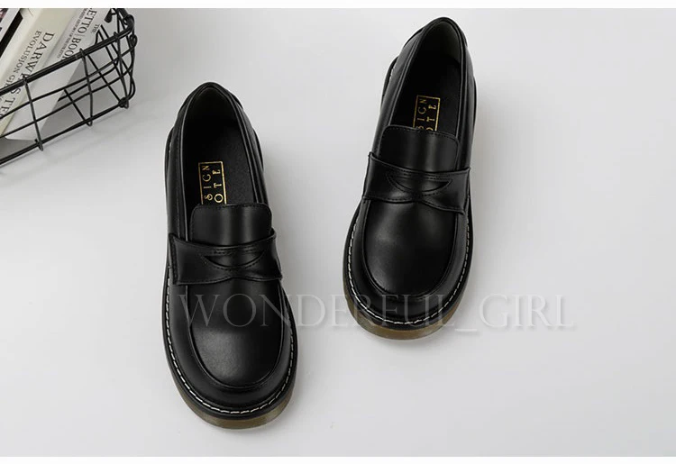 Neue japanische Studentenuniformschuhe Cosplay Lolita Plattformschuhe für Frauen/Mädchen Schwarz/Braun Größe 35-40 15