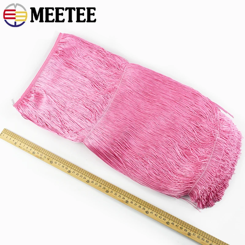 Passamaneria con frange lunghe 50 cm, 2/5 m, per vestiti, tende, frange decorative, nastro in pizzo, accessori per cucito fai da te, per abiti latino-americani e costumi da palcoscenico - immagine 3