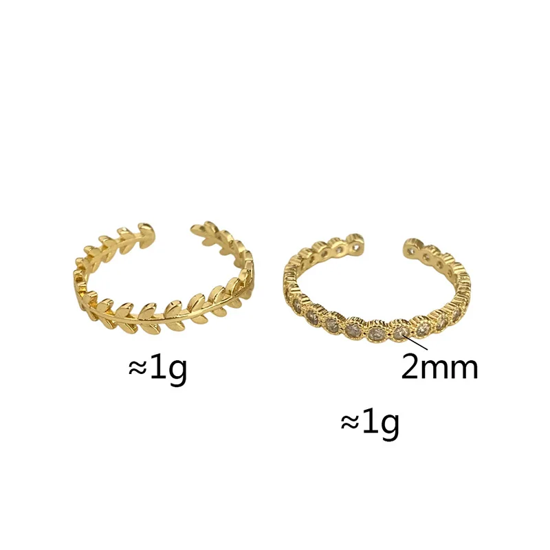 PONYKISS 925 فضة يترك الزركون خواتم مستديرة للنساء...