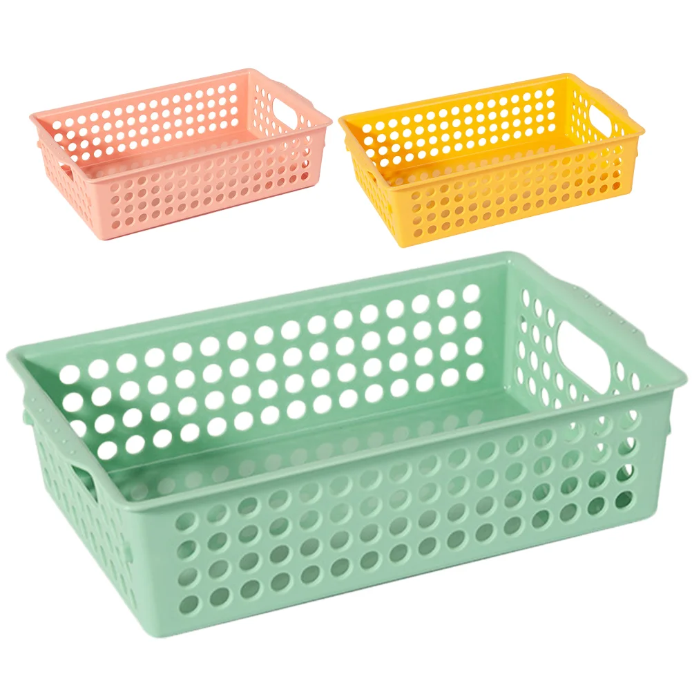 

3 Pcs Hamper Sundries Basket Small Plastic Baskets for Organizing Pantry Organizer Bin Storage Bins