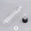 1Pcs 30ml/60ml/100ml/120ml/250ml Plastic PET Juice Liquid Capacity Dropper Bottles Twist Top Cap Tattoo Pigment Ink Containers 2