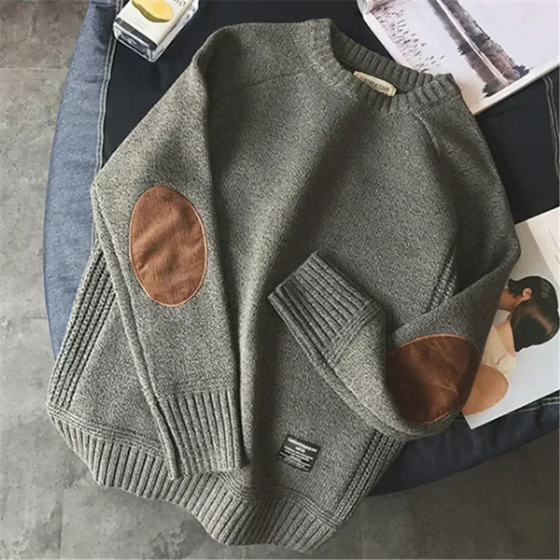 

Sweater Fashion Patch Designs Knitted Sweater Men Harajuku Streetwear O Neck Causal Pullovers Mens Plus Sizesweaters for menmen