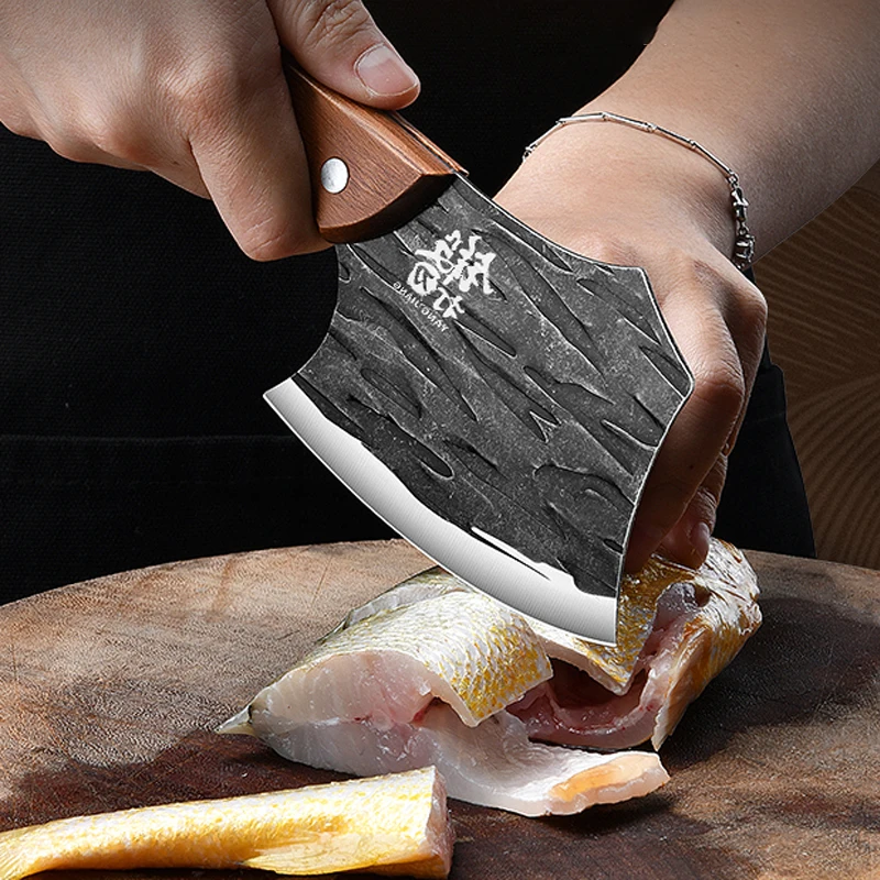 Household Mini Vegetable Slicing Knife Kitchen Meat Cleaver Bone Cleaver Stainless Steel Barbecue Knife Fish Carving kitchen knife meat cleaver
