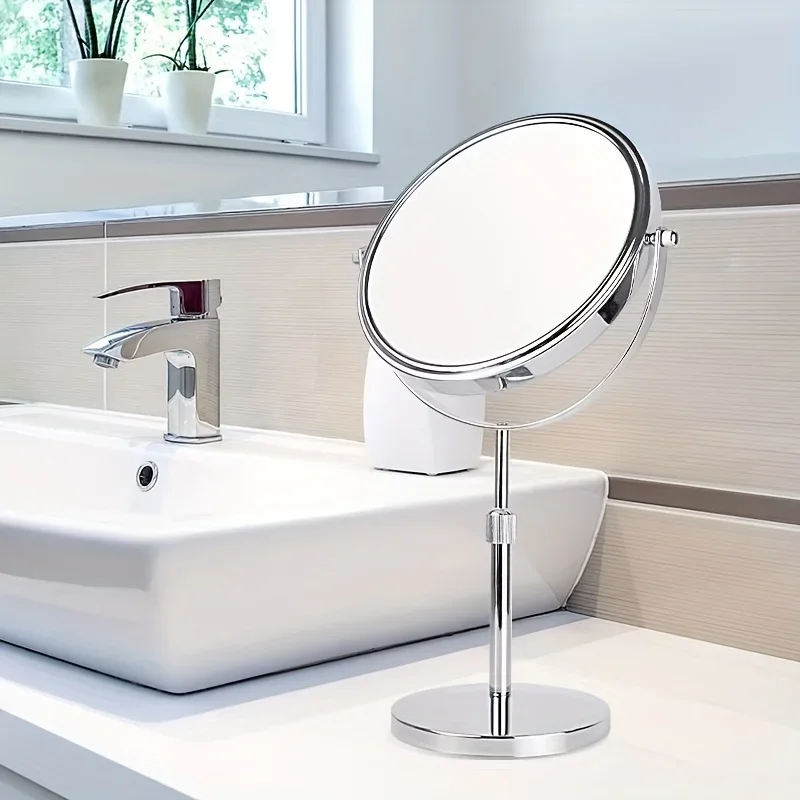 Çift Taraflı Makyaj Aynası Taşınabilir Tuvalet Masası Makyaj Aynaları Mini Küçük Masaüstü Döner Ayna Banyo Aksesuarları