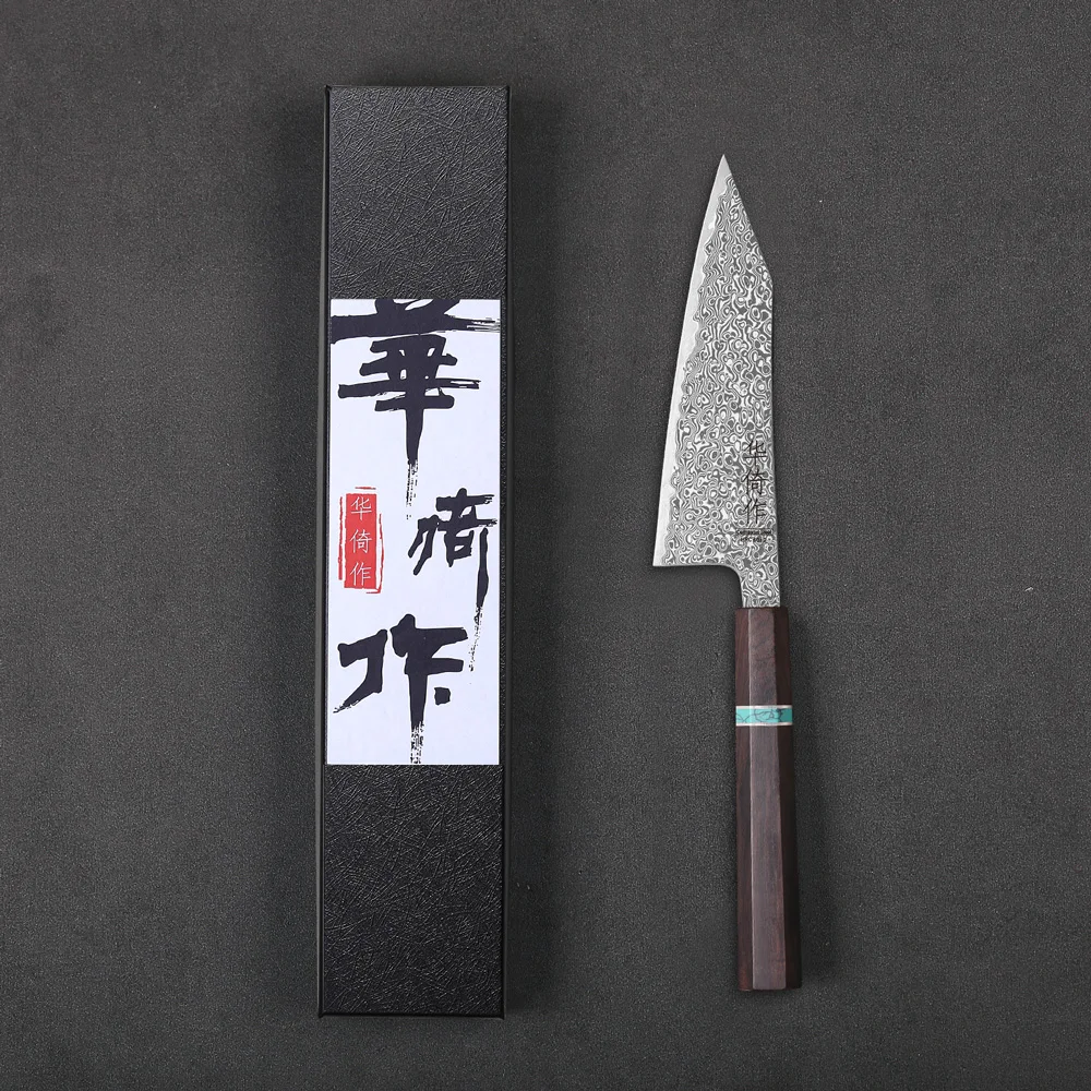 5.5-inch Japanese Bunka Chef Knife 67 Layer Damascus Steel Hand Forged Professional Utility Kitchen Knives Sharp Cooking Tools