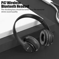 P47 Wireless bluetooth headphone With Mic Headsets Stereo Sound Earphones Sports Gaming Headphones Supports PC Smartphone