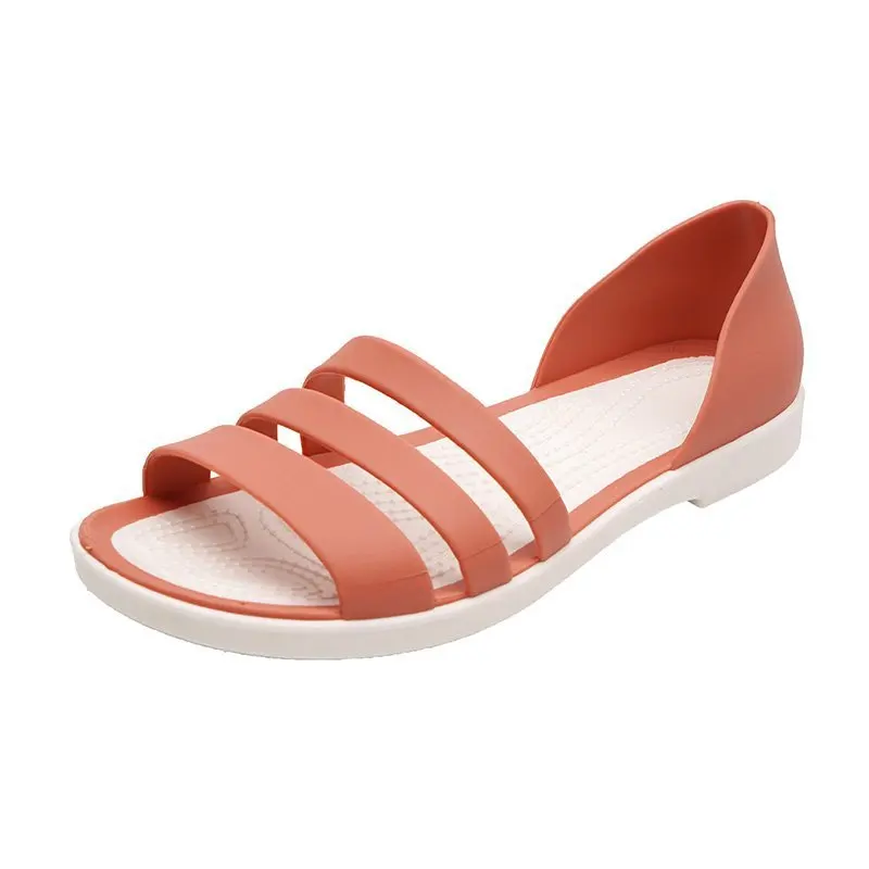 Women Summer Flat Sandals Open-Toed Slides Slippers Candy Color Casual Beach Outdoot Female Ladies Jelly Shoes Women Sandals women sandals women flats comfortable sandals