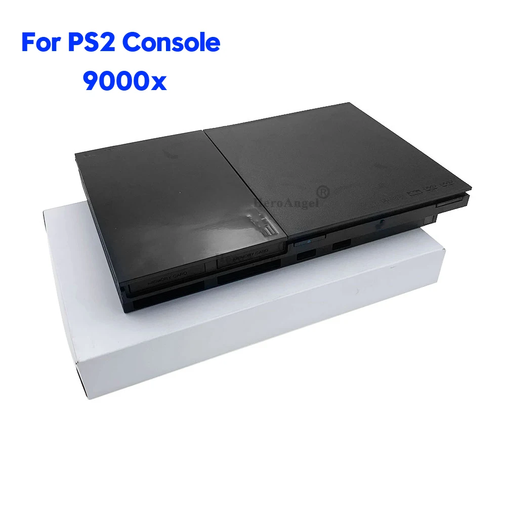 PS2 Slim 7w 70000 7000X 9w 90000 9000X 콘솔 커버(스티커 라벨 포함)용 고품질 검정색 전체 하우징 쉘 케이스