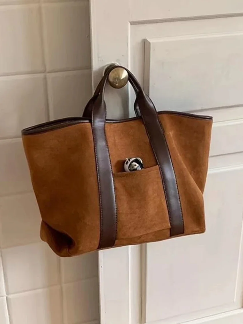 2024 New Women's Bag Suede Large Capacity Women's Shoulder Bag Fashion Versatile Casual Dual Purpose Handbag