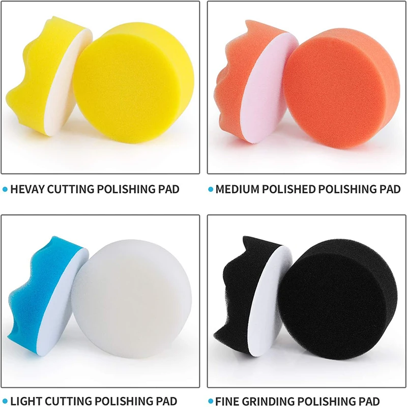 Car Polishing Pads Sponge Foam Kit Wool Polishing Pad Car Polisher Pads Kit Drill for Auto Polishing Sanding Waxing Sealing Glaze car polishing pad car polish pad wool polishing pad