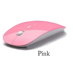 Compact Wireless Optical Mouse - 2.4GHz USB Receiver, Available in Four Vibrant Colors (Pink)