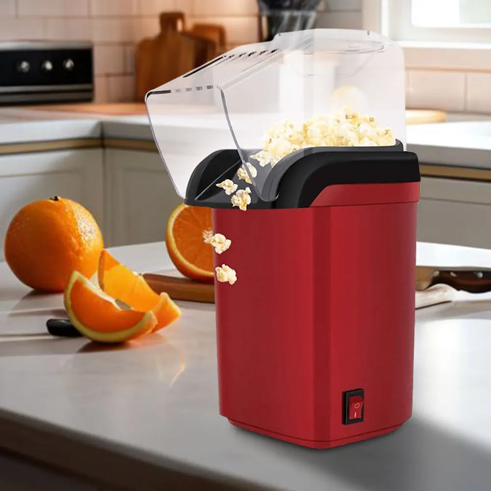 Popcorn Machine No Oil Fully Automatic High Popping Rate Mini Poppers Home Kitchen