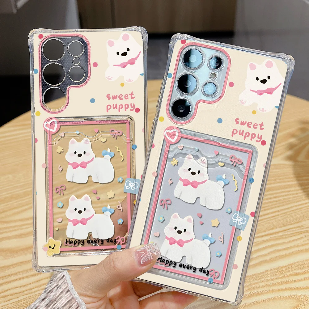 Transparent Soft Shockproof Card Holder Phone Case with Card Slot Cover