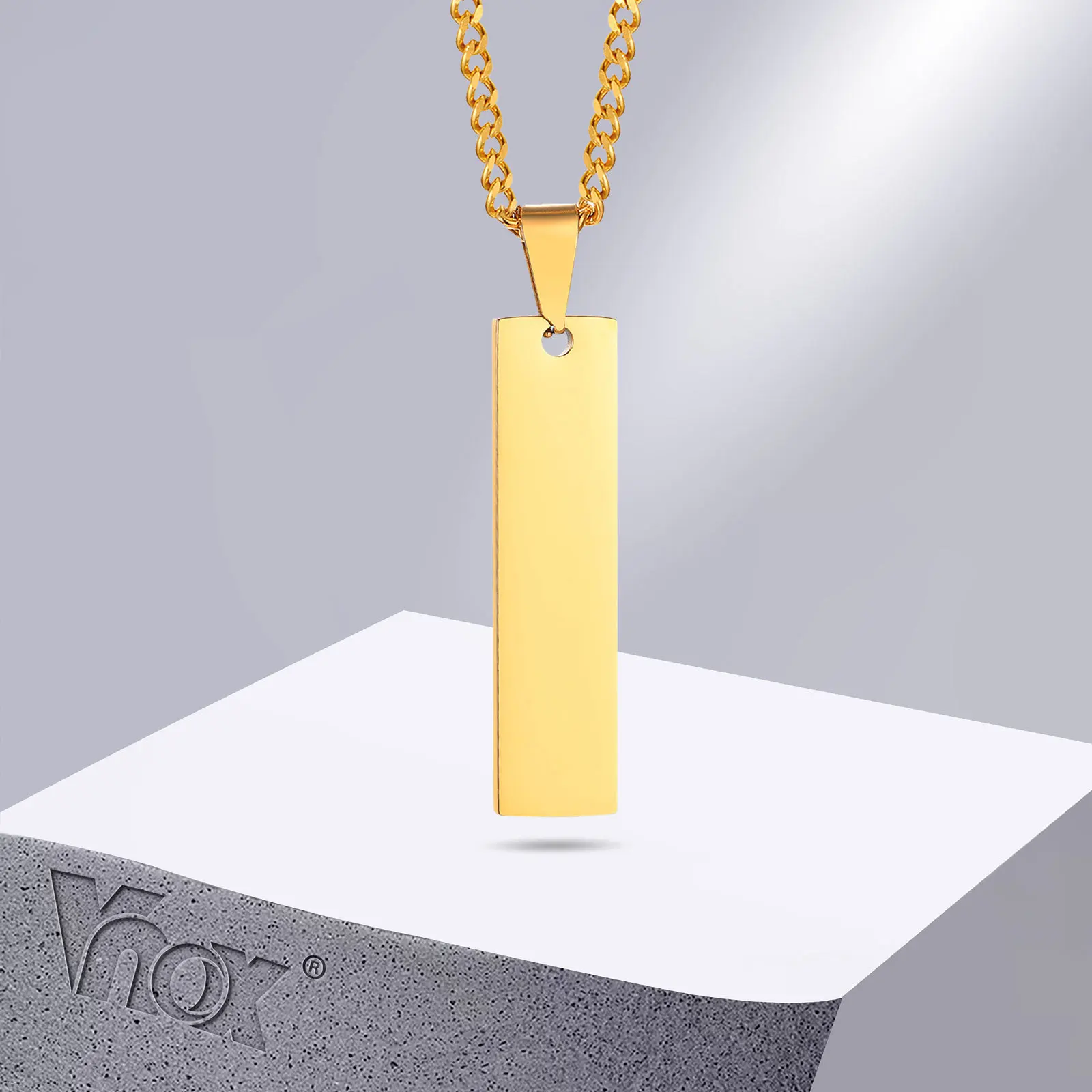 Stainless Steel Custom Engrave Necklace for Women