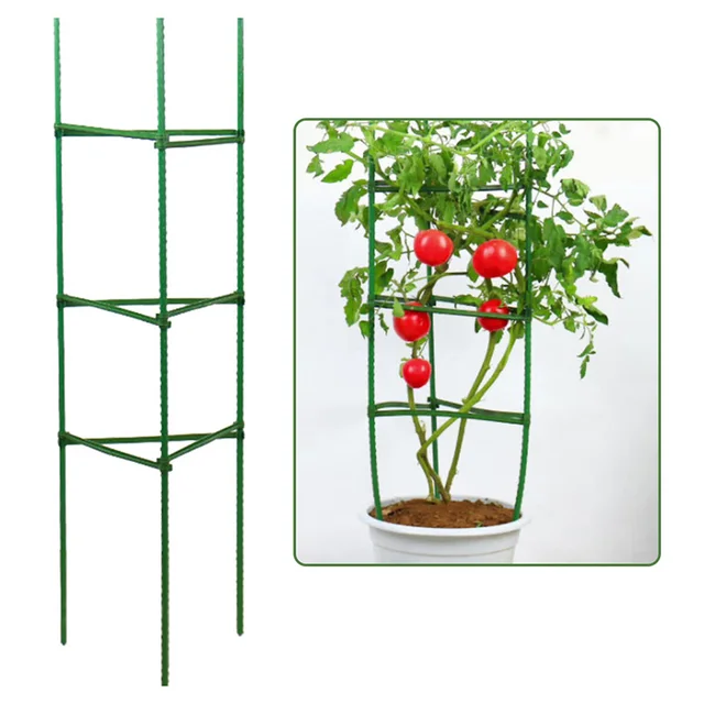 Növény Tét Kert Kerti Virágmászó Szőlőállvány Oszlop Műanyag Bevonatú Acélcsövek Rácsos Támogató Keret Zöldségek Termesztése - Image 2