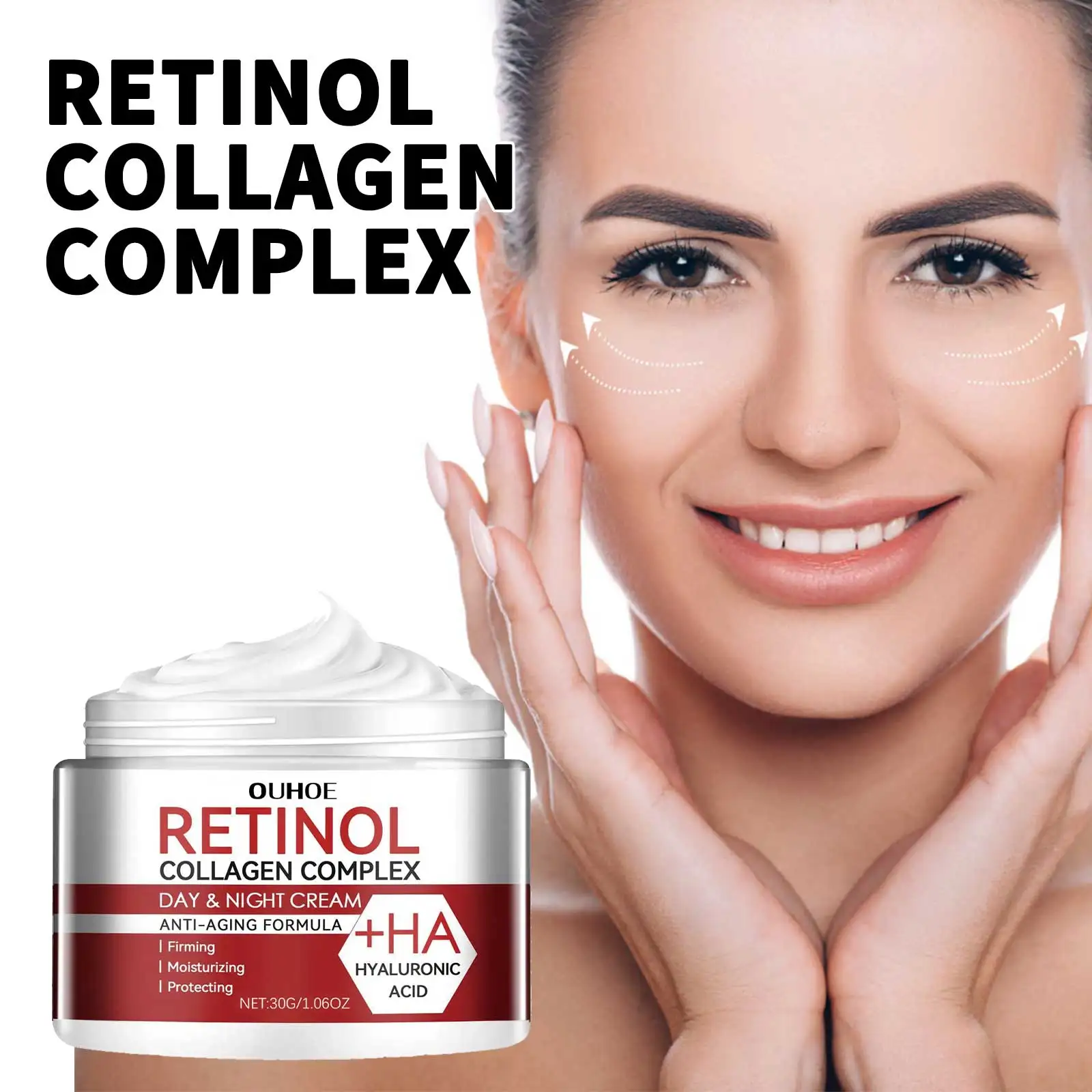 Retinol Collagen Face cream Complex Day Night Cream Hyaluronic acid Reduce fine lines dark circles moisturize firm pores