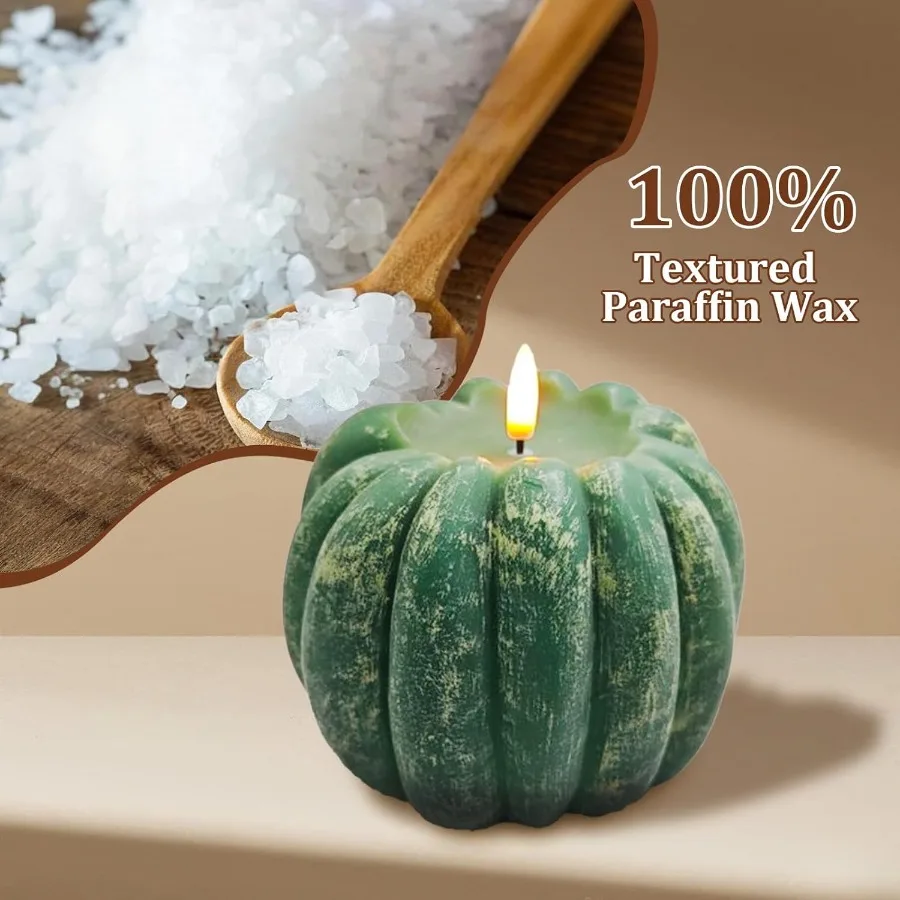 Flameless Pumpkin Candle with Timer Remote for Fall Home Decorations Perfect Ambient Lighting Solution for Bedroom Table and Fa