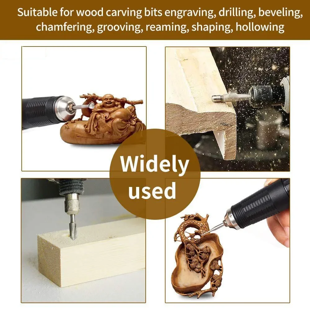 Hss Wood Milling Burrs Cutter Set Dremel  Dremel Tool Wood Carving Bits -  6/10/20pcs - Aliexpress