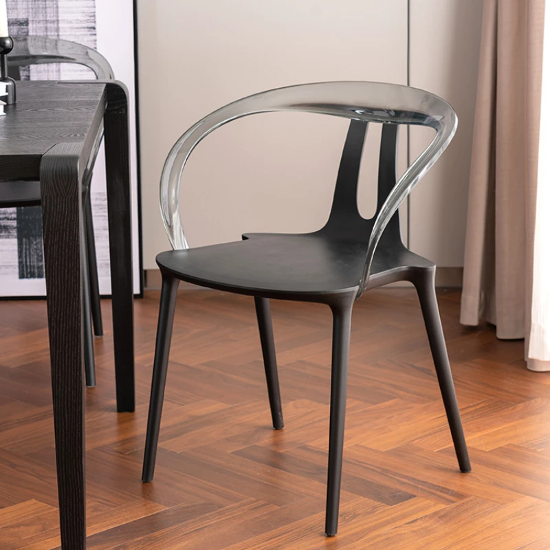 

Plastic Armchair Dining Chairs Minimalist Living Room Modern Office Dining Chairs Kitchen Hotel Cadeira Home Furniture MR50DC