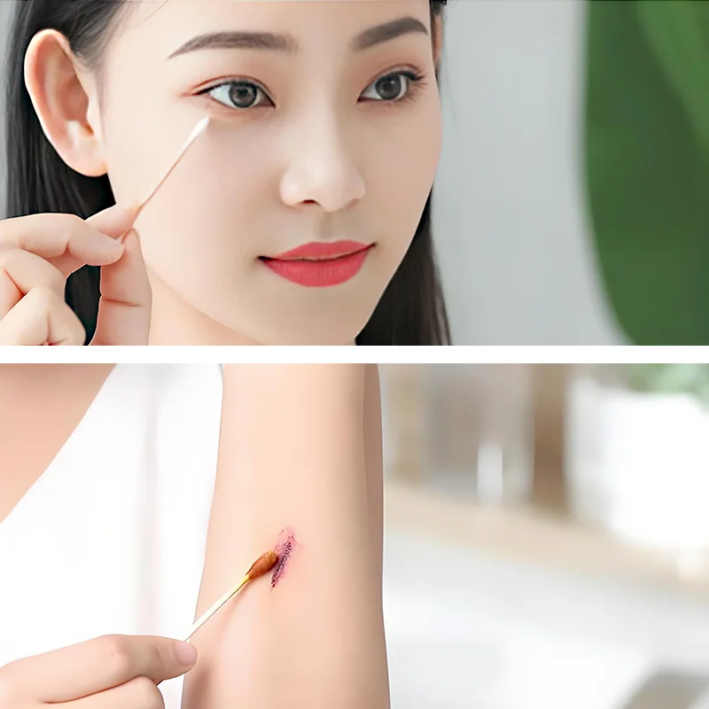 100pcs Double Head Cotton Swab Women Makeup Cotton Chlorine-Free Hypoallergenic Makeup Remover Disposable Swab