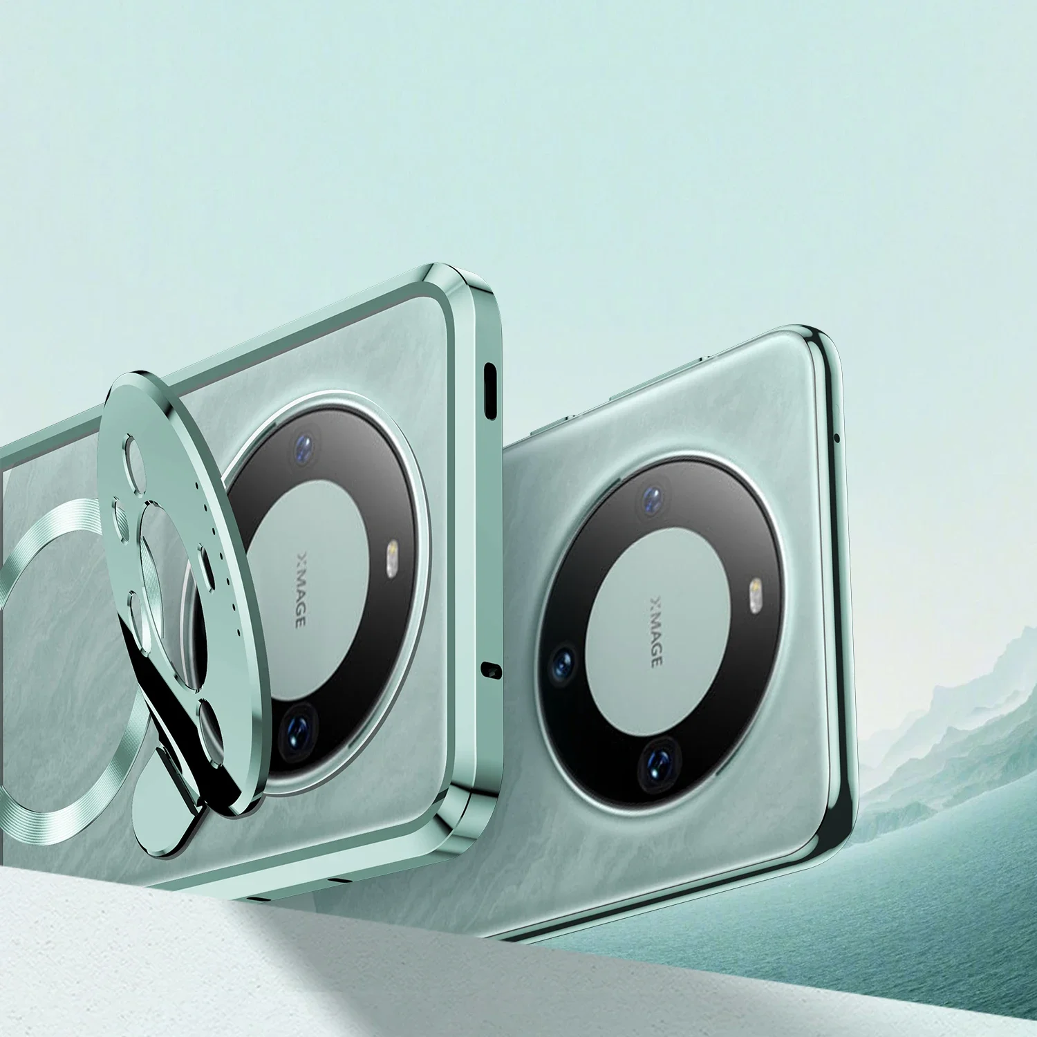 Metal Magnetic Magsafe Case For Huawei Mate 60 Mate60 Pro + Aluminium Alloy Perfume Back Cover Mate60 Mate 60 Pro + Coque Fundas