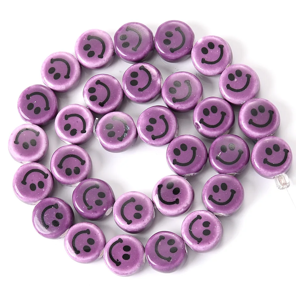 Lot De 10 Perles En Porcelaine En Céramique, Rondes, 8MM, 10MM, 12MM, 14MM, Pour La Fabrication De Bijoux, à Faire Soi-même