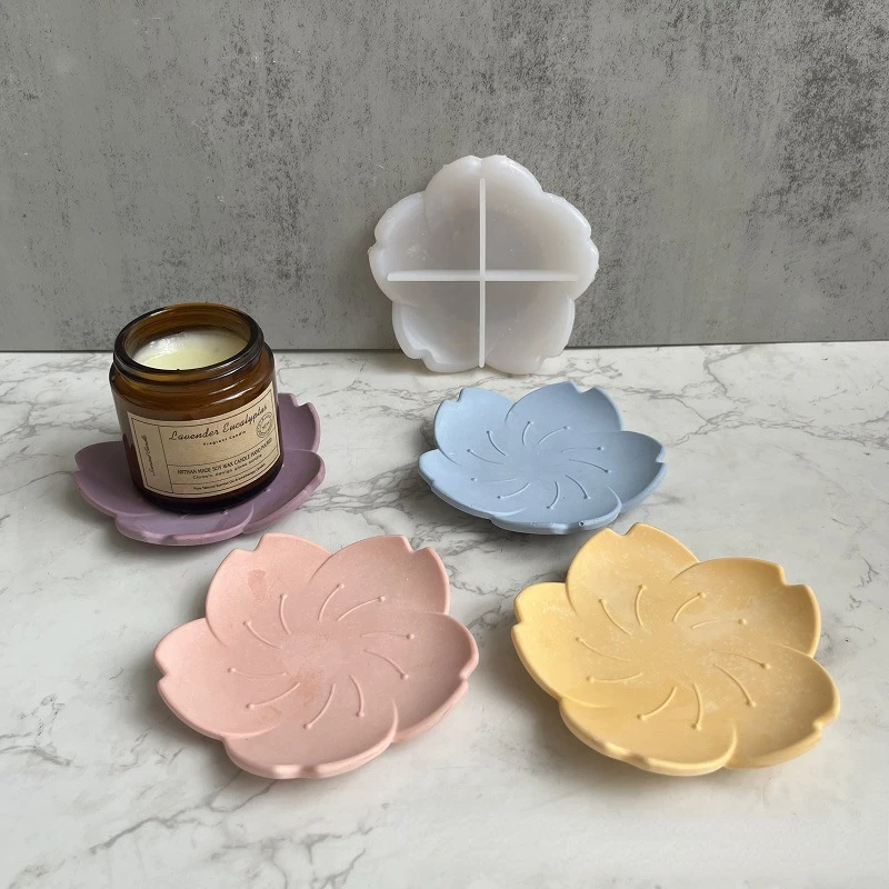Cherry Blossom Plate Dish Silicone Mold DIY Flower Dish Epoxy Resin