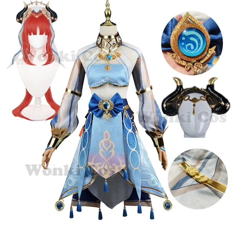 

Nylon game Nilou cosplay costume red hair dancer dress impact Sumeru Nilou costumes dress