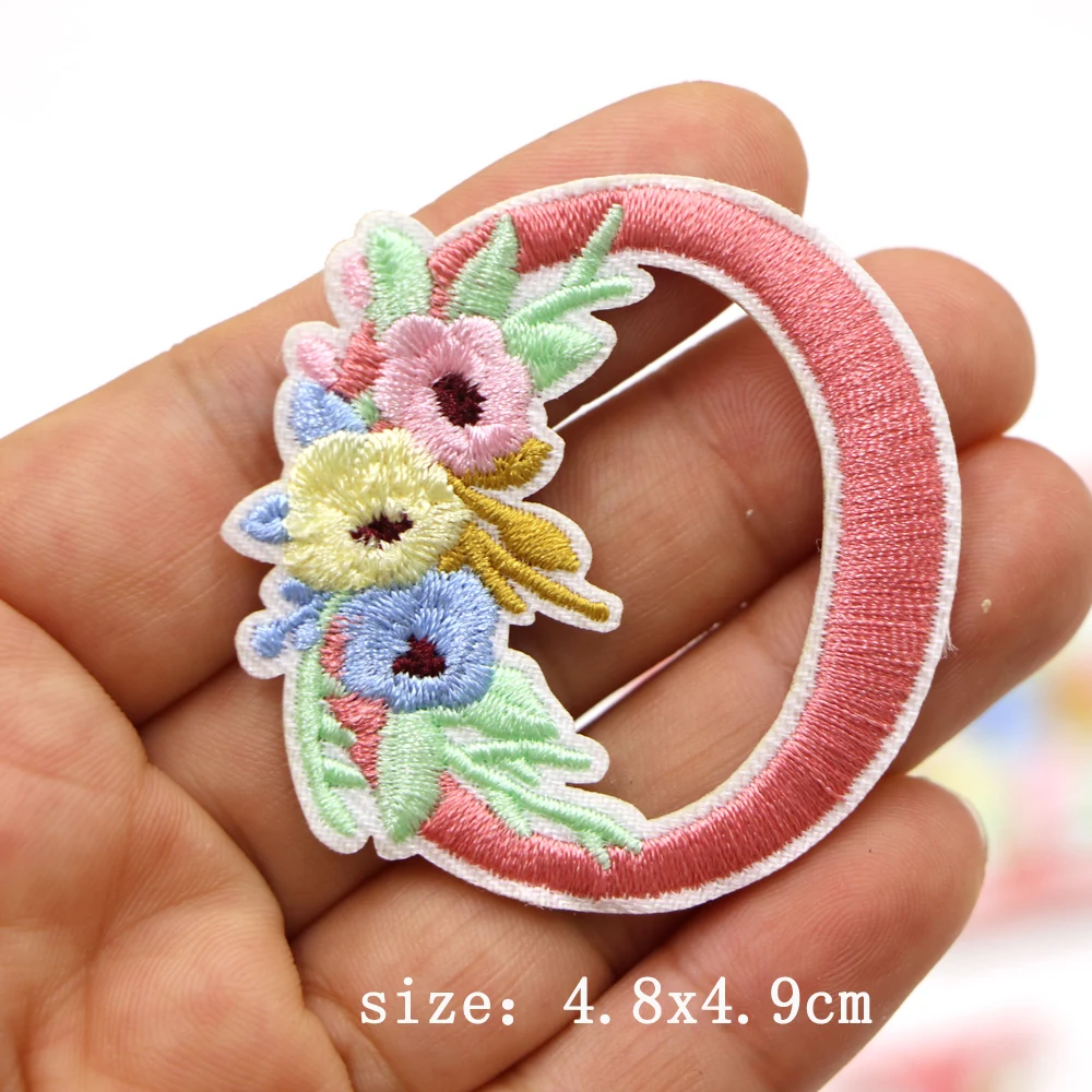 1PC Rot 4,8 CM Weiß Stickerei Brief Patch Eisen auf Patch Name Diy Patch Für Jeans Kleidung T-Shirt Reparatur alphabetPatch Abzeichen – Detail 19