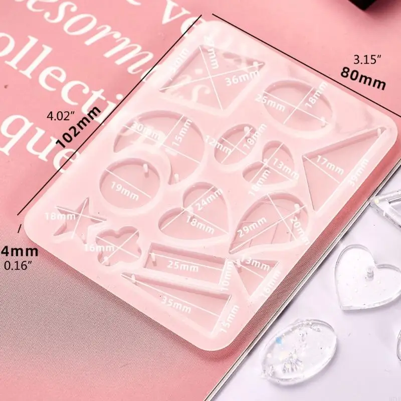 D7YE Earring Silicone Mold Jewelry Making Pendant for DIY Craft Women Girl Present