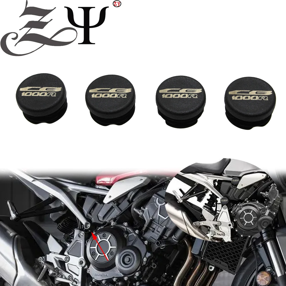 4PCS Chassis Plugs For Honda CB1000R CB 1000R 2018-2022 Motorcycle Frame Hole Cover Caps Plug Decorative Frame Cap Set