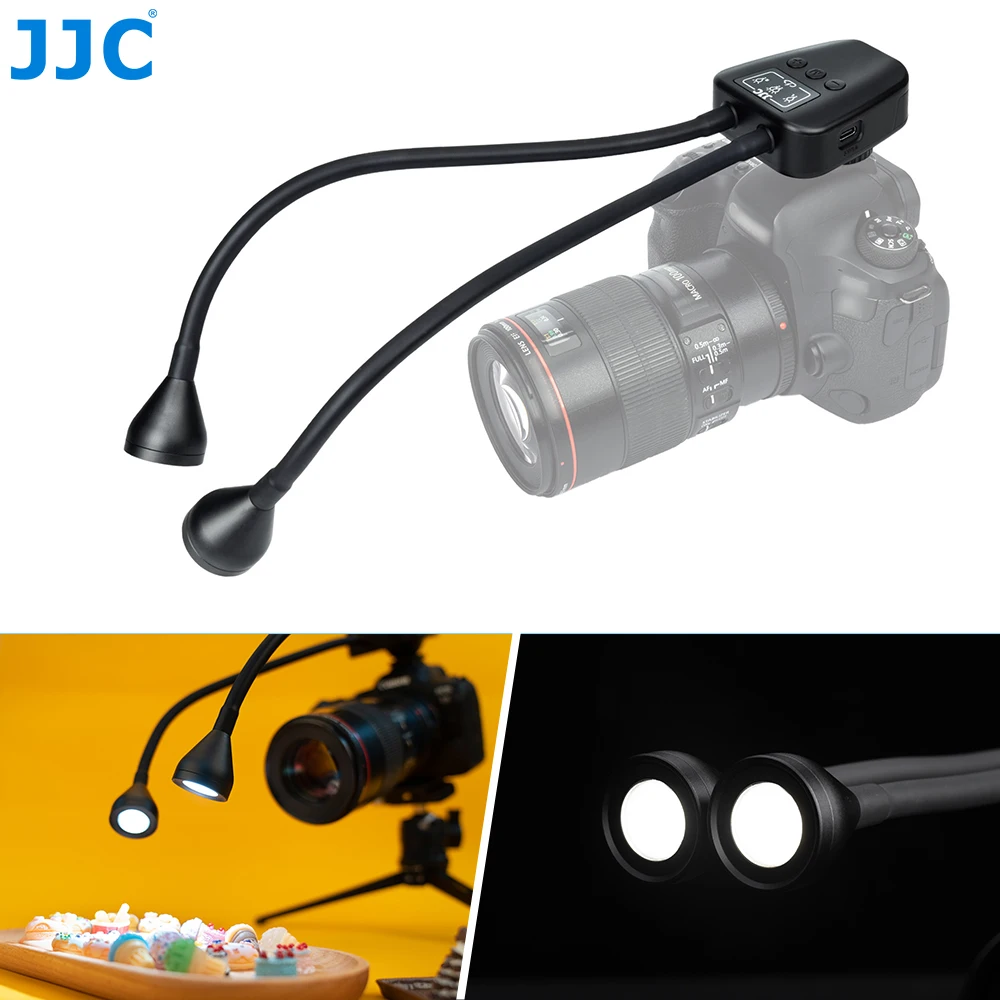 JJC Macro LED Arm Light 10-Level Adjustable Camera Macro Arm