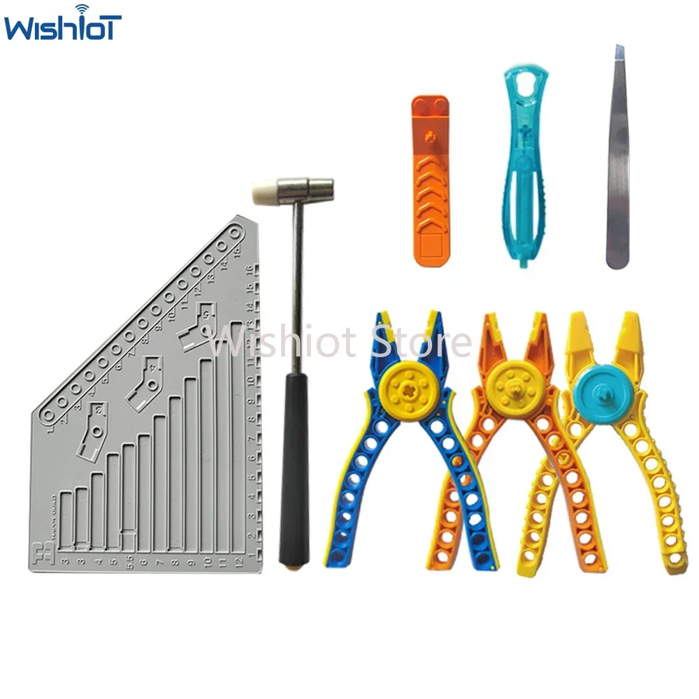 Bausteine, Ziegel-Werkzeugsatz, Trennwerkzeuge, kompatibel mit Legoeds, technischen Teilen, multifunktionale Hammerzange, Pinzette – Detail 12