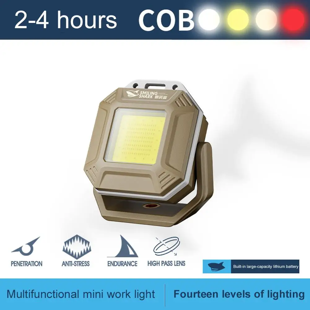 Pocket Work Light COB LED Inspection Lamp Waterproof Emergency Flashlight With Magnetic Base Portable Torch Light for Car Repair