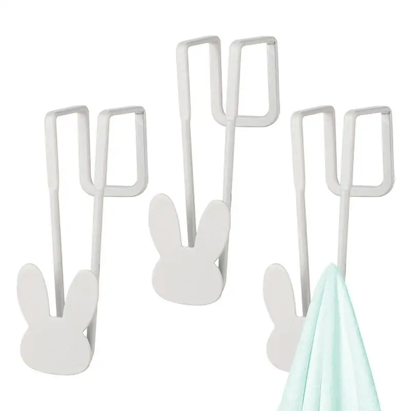 

Door Holder Hanger Rabbit Hook Organizer With 3KG Bearing Capacity Utility Hooks Towels Organizer For Kitchen Bedroom Living