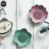 Newest Soap Box Lotus Shape Non-slip Portable Silicone for Draining Soap Tray Draining Soap Dish Kitchen Bathroom Accessories 1