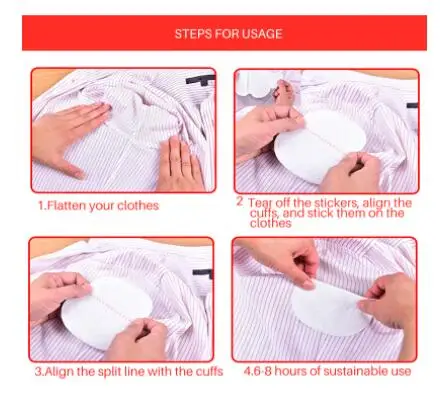 Underarm Sweat Pads Invisible Clothing Perspiration Deodorant Sweat Absorb Shield Pad Armpit Care Antiperspirant Accessoires disposable sweat pads