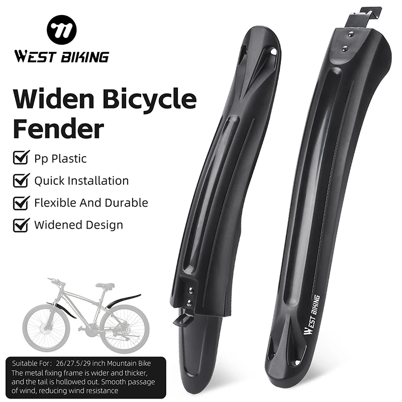 WEST BIKING Bicycle Fender 26/27.5/29 Inch Front Rear MTB Bike Guard Fender Quick Release Protector Cycling Parts