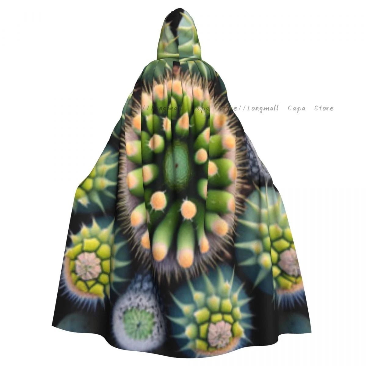 

Cactuses Hooded Cloak Coat Halloween Cosplay Costume Vampire Devil Wizard Cape Gown Party
