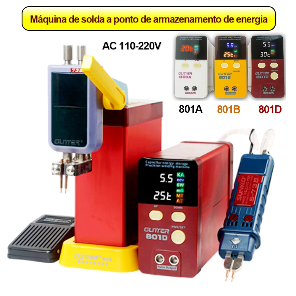 12KW 801D Máquina De Solda 110 220V Tipo De Armazenamento De Energia ...