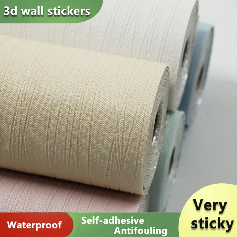 50x280cm Thickened 3d Self Adhesive Wallpaper Bedroom Sticker Waterproof Home Decor Peel and Stick Solid Foam Wallpapers 500pcs pack scratch off stickers 1 inch round laser peel and stick adhesive scratch off labels for tickets promotional games