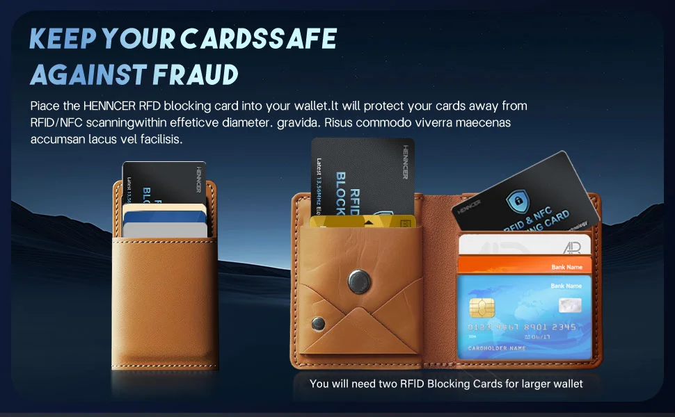 Diebstahlsicherer kontaktloser NFC-Blocker, vollständiger Brieftaschenschutz, Blockierungskarte für Debit-Kreditkarten – Detail 3