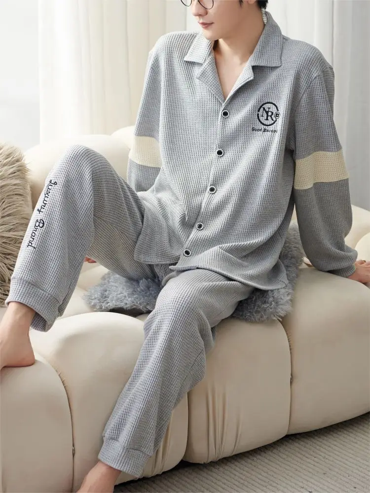 Pajamas for Couples Cotton Pajama Silk Home Clothes New in Men's Sleepwear Mens Pyjamas Nightie Full Body Sleeping Set Quilted