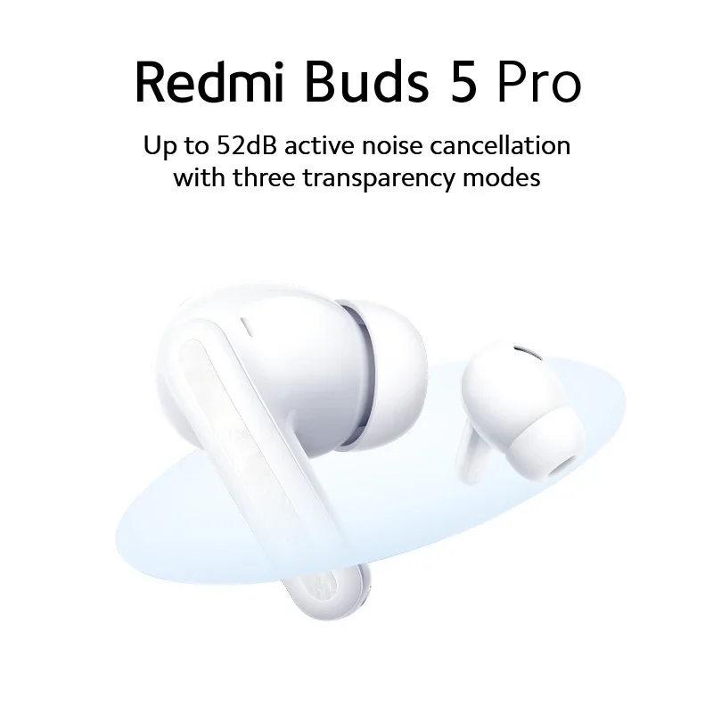 [World Premiere]Redmi Buds 5 Pro Global Version 52dB Noise Cancellation Up to 4kHz ultra-wide Frequency 38 Hours Battery Life