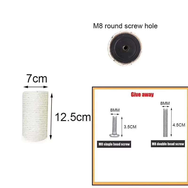Premium Sisal Rope Cat Scratching Post Replacement for Climbing Frames and Furniture Protection