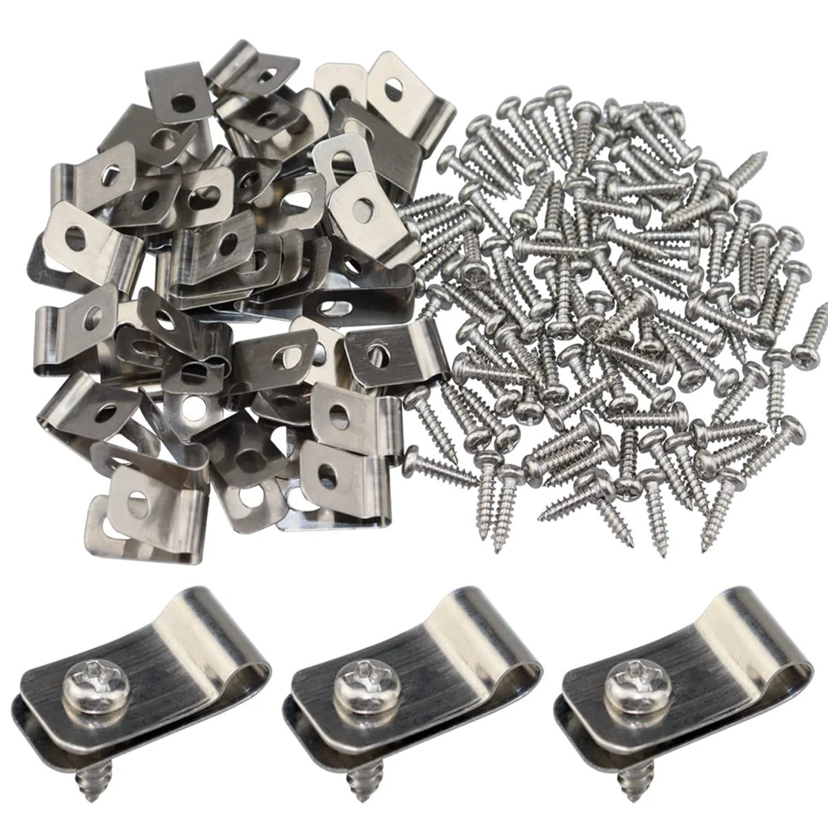 Wire Fence Clips Fence Wire Clamps Aluminum for 12-16 Gauge 100 Pieces