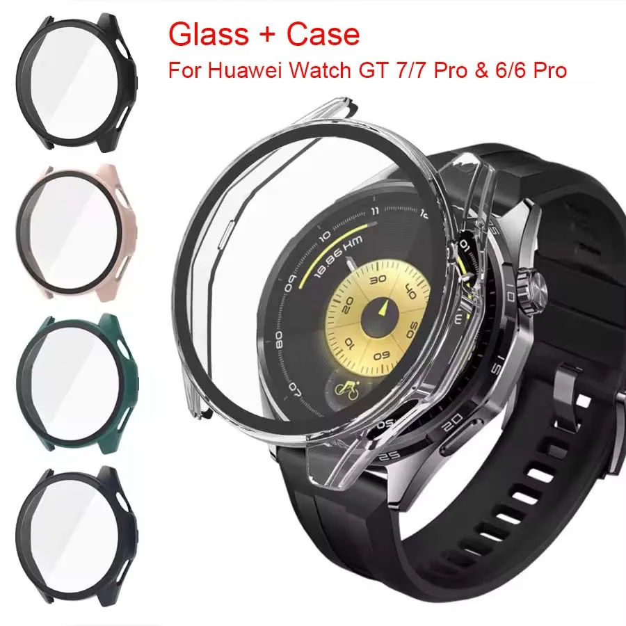 Premium Tempered Glass Protective Shell Bumper Case for Smartwatch - 41mm & 46mm