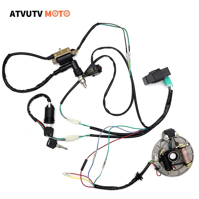 Wiring Loom Harness Kill Switch Ignition Coil Cdi For 50cc 70cc 90cc 110cc 125cc Chinese